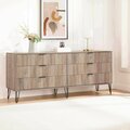 Manhattan Comfort DUMBO 6-Drawer Double Low Dresser in Grey DR003-GY